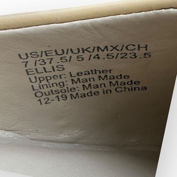 Kenneth Cole Womens Pointy Toe Leather Wedge Ellis Half d'Orsay Pumps Cream Sz 7 - Picture 8 of 9